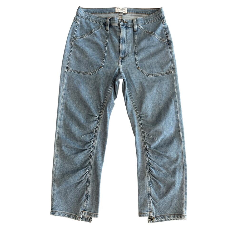 FRAME DENIM LE RUCHE CROP RUCHED JEANS NWOT SIZE 27 - Picture 2 of 8